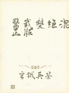 医武双绝混都市正版