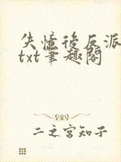 失忆后反派独占txt笔趣阁