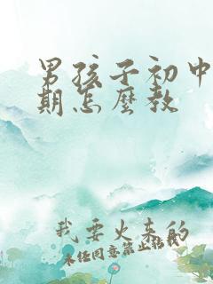 男孩子初中叛逆期怎么教