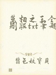 万相之王全本无删版txt笔趣阁