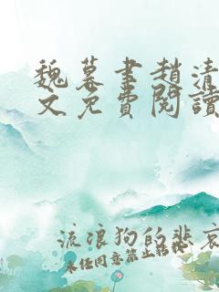 魏暮聿赵清浔全文免费阅读最新章节