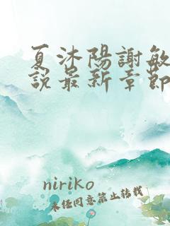 夏沐阳谢敏禾小说最新章节更新时间
