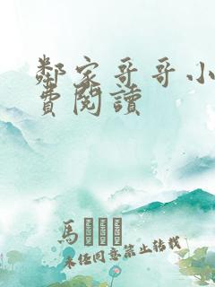 邻家哥哥小说免费阅读