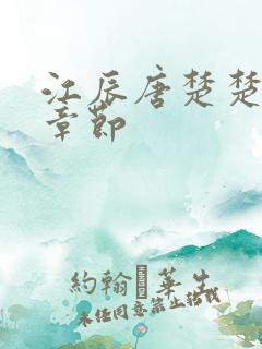 江辰唐楚楚最新章节