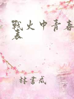 战火中青春演员表
