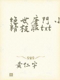 绝世唐门 小说精校版txt