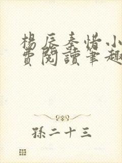 杨辰秦惜小说免费阅读笔趣阁全文