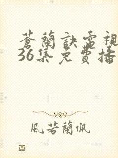 苍兰诀电视剧第36集免费播放流畅