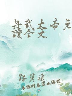 丹武大帝免费阅读全文