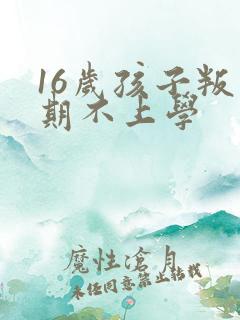 16岁孩子叛逆期不上学