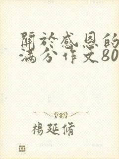关于感恩的中考满分作文800