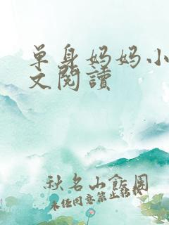 单身妈妈小说全文阅读