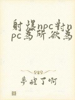 射爆npc对npc为所欲为的世界