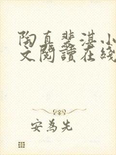 陶真裴湛小说全文阅读在线