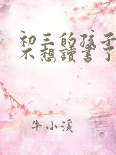 初三的孩子突然不想读书了怎么办