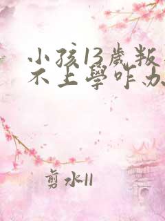 小孩13岁叛逆不上学咋办