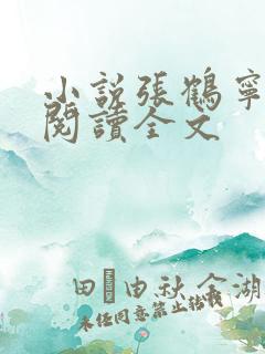 小说张鹤宁免费阅读全文