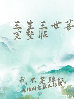 三生三世菩提劫完整版