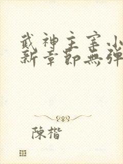 武神主宰小说最新章节无弹窗