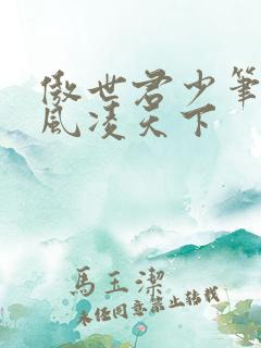 傲世君少笔趣阁风凌天下