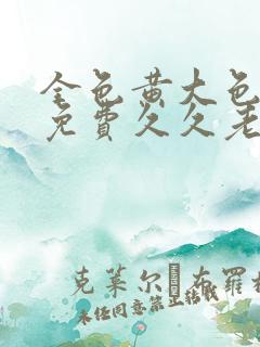 全色黄大色大片免费久久老太