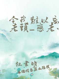 令我难以忘怀的老头_恋老小说_言情小说网