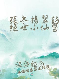 张冬杨翠的小说绝世小仙医