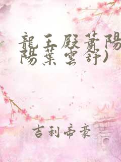 龙王殿萧阳(萧阳叶云舒)