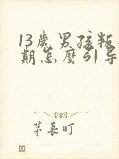 13岁男孩叛逆期怎么引导