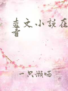 爽文小说在线观看