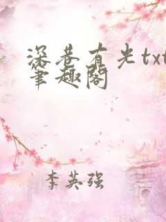 深巷有光txt笔趣阁