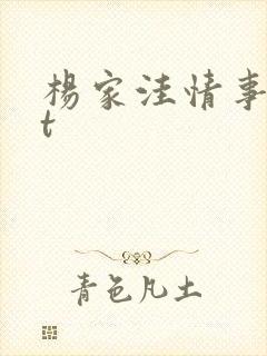 杨家洼情事txt