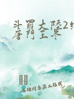 斗罗大陆2绝世唐门王冬