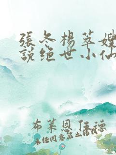 张冬杨萃嫂的小说绝世小仙医