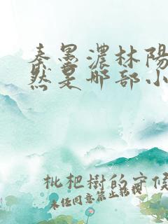 秦墨浓林阳秦嫣然是哪部小说