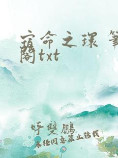 宿命之环 笔趣阁txt