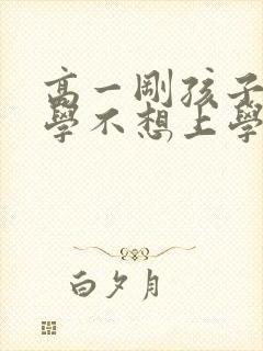 高一刚孩子就开学不想上学了怎么办