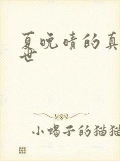 夏晚晴的真实身世