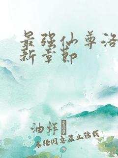 最强仙尊洛尘最新章节