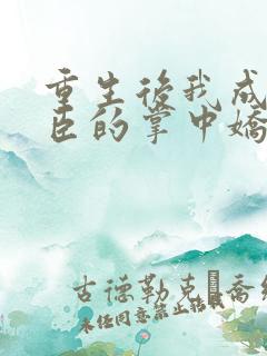 重生后我成了权臣的掌中娇全本