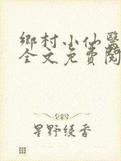 乡村小仙医小说全文免费阅读