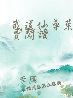 武道仙尊叶辰免费阅读