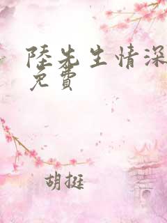 陆先生情深未晚免费
