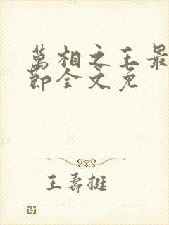 万相之王最新章节全文免