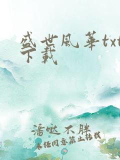 盛世风华txt下载