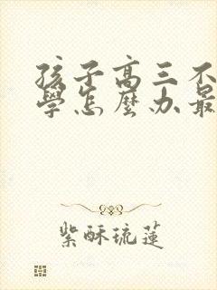 孩子高三不想上学怎么办最好的方法