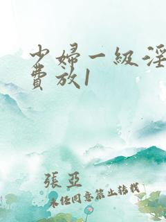 少妇一级淫片免费放1