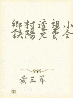 乡村透视小神医铁阳免费全文阅读