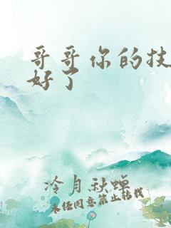 哥哥你的技术太好了