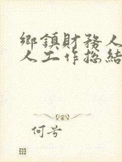 乡镇财务人员个人工作总结